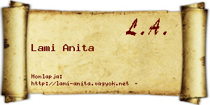 Lami Anita névjegykártya